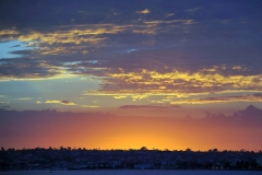 Misc-Sunset over sand sculptures