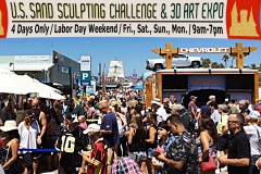 crowd on street-Chevy exhibit